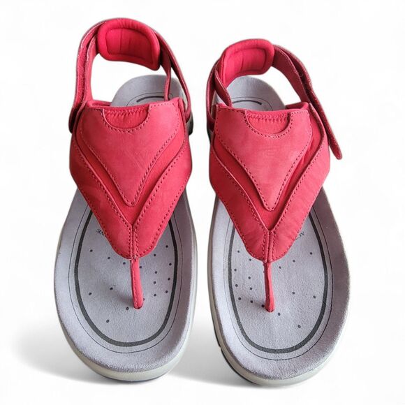 Mephisto Shoes - Mephisto Allrounder Sandals Women's 10 Red Leather Adjustable Strap Comfort Shoe